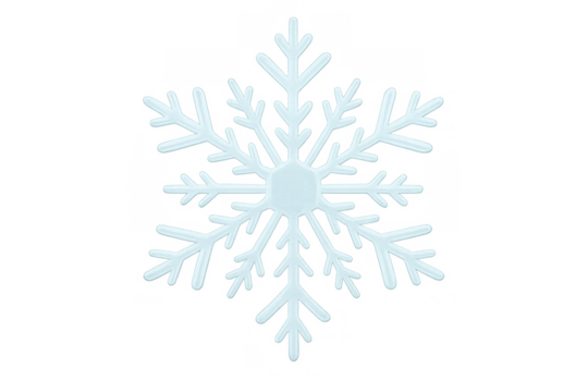 Snowflake illustration on a transparent background. Representing winter, frost, cold, and christmas decoration