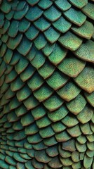Fototapeta premium Colorful dragon scales show textured patterns