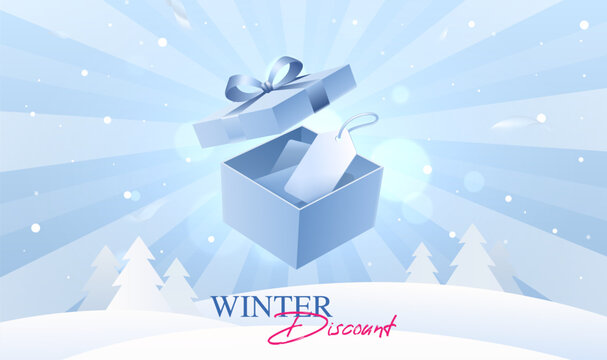Discount banner templates for winter promotion activities