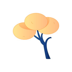 Indoor Potted Plant Vector Flat Gradient Illustration Light Healing Minimalist Nordic Home Aesthetic Asset
