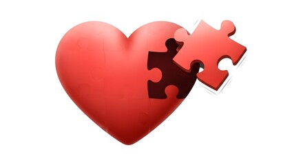 Heart Puzzle Piece Illustration
