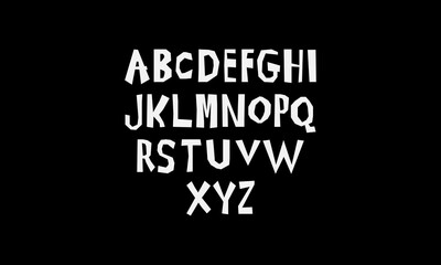 tall and bold handwritten abstract brush alphabet design