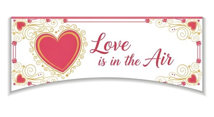 Love is in the Air Valentine's Day Banner Design