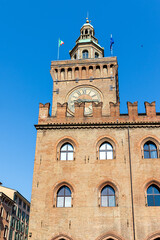 The Clock Tower (Torre dell’Orologio) in Bologna, on Piazza Maggiore, blends medieval and Renaissance elements, reflecting the city’s history. A must‑see for visitors.