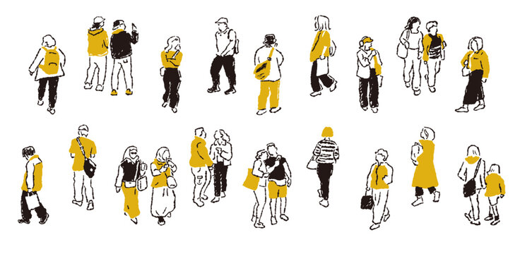 インクにじみペン画の人物_B