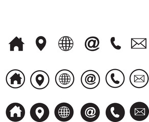Contact information icons