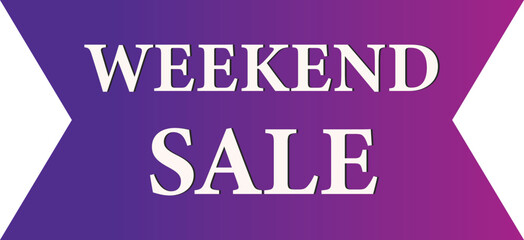 Weekend sale banner with purple gradient for marketing promotion Vector