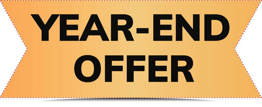 Year-end offer seasonal sale discount promotion banner graphic Vector