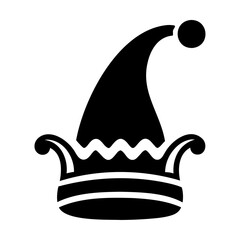 Elf hat vector icon design isolated on white