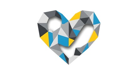 Geometric Heart - Abstract Love Symbol