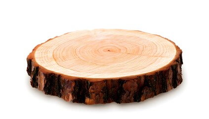 Natural Wooden Slice with Smooth Surface and Rustic Edges for Crafts