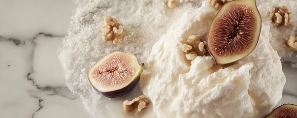 Soft rind cheese served with fresh fruit