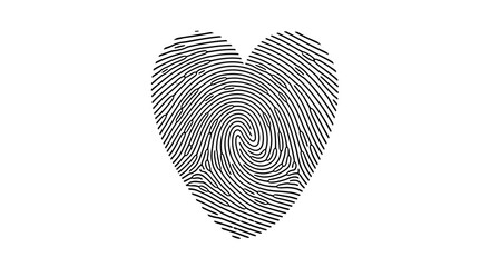 Fingerprint Heart - Unique Love Symbol