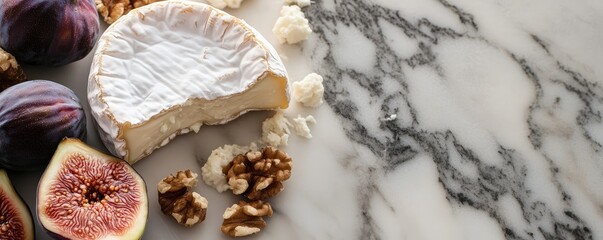 Soft rind cheese served with fresh fruit