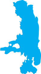 Flathead Lake in Montana Map Shape