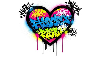 Graffiti Heart Tag Art Illustration