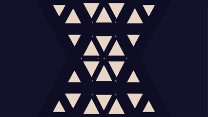 Dark Blue Background with Repeating Light Beige Triangle Pattern abstract