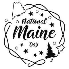 NATIONAL MAINE DAY vector illustration