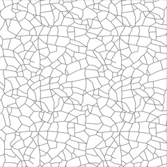Obraz premium Abstract geometric pattern of interlocking lines and shapes on white background
