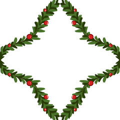 Christmas wreath, New Year's pattern, fir tree branches