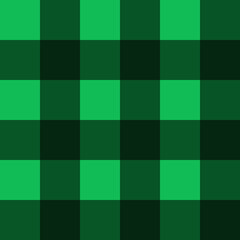 A classic seamless geometric square straight plaid repeat pattern of fresh green and soft black, programmatically generated pattern