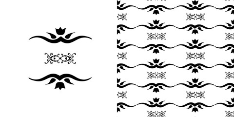 Seamless Decorative Floral Ornament Pattern