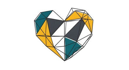 Geometric Heart Illustration - Modern Design