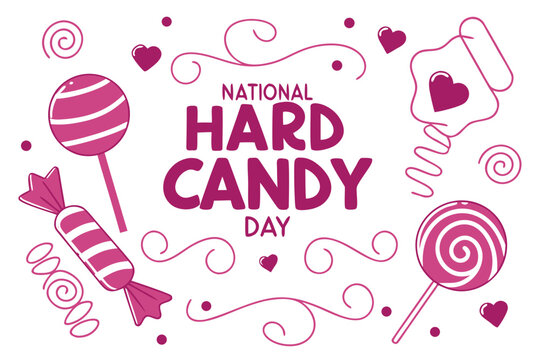 NATIONAL HARD CANDY DAY vector illustration isolated on white background