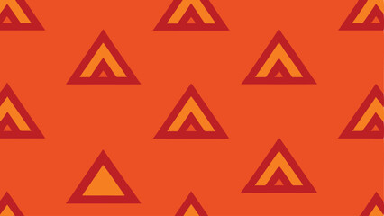 Seamless Pattern of Orange and Red Triangles on Orange Background abstract repeating