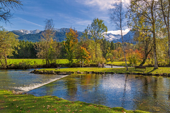 Fischen im Allg&auml;u - Herbst - Park - Erholung - Wasser 