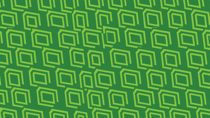 Vibrant Green Geometric Squares Pattern Repeating Background vector illustration