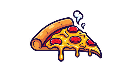 Delicious pizza slice with melted cheese and pepperoni ready to eat.