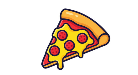 Delicious pizza slice with melted cheese and pepperoni toppings.