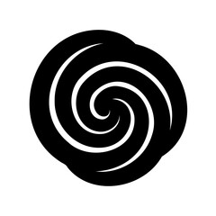 Naklejka premium Black abstract spiral graphic element with dynamic motion Vector, illustration
