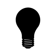 Light bulb silhouette representing idea and innovation Vector, illustration