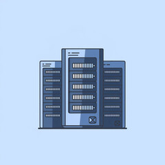 Illustration of Three Servers in a Data Center.