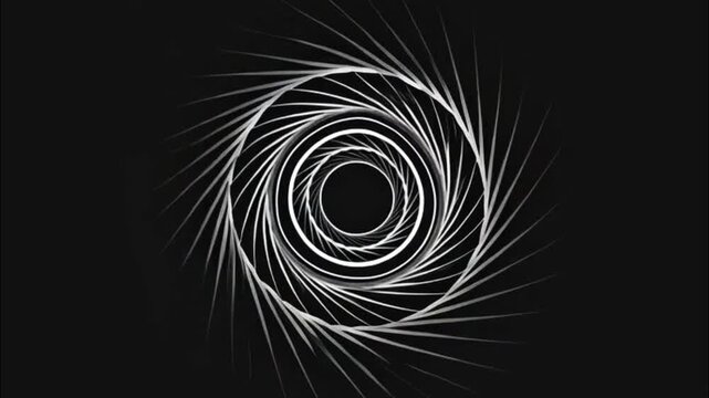 Seamless black and white geometric star and snowflake pattern vector illustration 