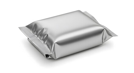 Clean Silver Flow Pack Packaging for Commercial Use