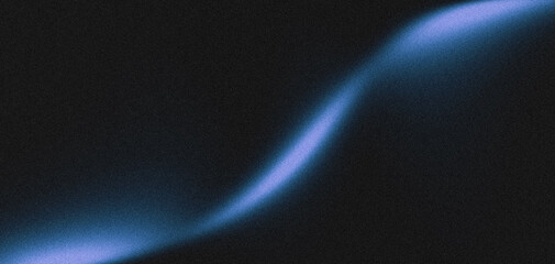 Grainy black blue glowing abstract shape on dark gradient background with smooth noise futuristic poster banner