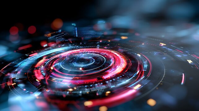 Cybernetic Echoes: A mesmerizing display of digital artistry, swirling with vibrant neon hues. Capturing the essence of data streams, interconnected nodes.