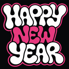 Happy New Year t-shirt design.