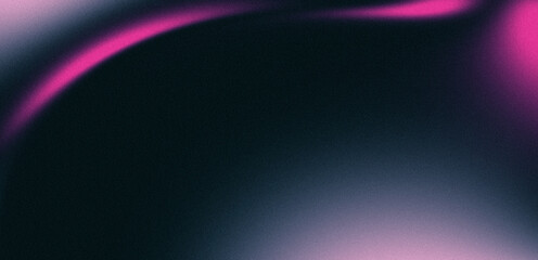 Abstract red green glow shape on deep black grainy noisy gradient backdrop smooth flowing futuristic poster design