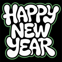 Happy New Year t-shirt design.