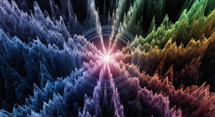 Time ripples freeze mid-motion, forming textured waves across the abstract space. Generative AI.