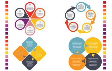 Business Infographic Template Set, Modern Step-by-Step Charts, Data Diagrams, Creative Workflow , Timeline Vector Pack, Process, Strategy and Marketing Graphics, Colorful Business Diagram Collection.