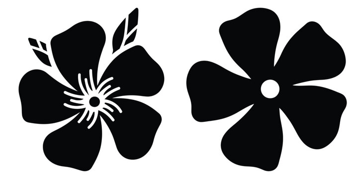 oleander silhouette flowers isolated on transparent background