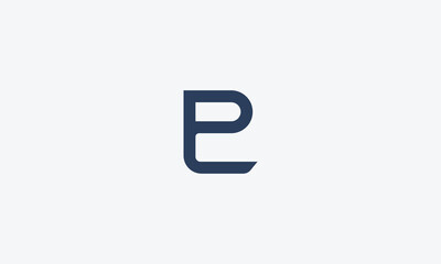 Flat design creative letter p logo 