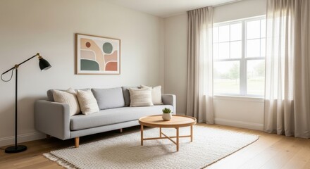 Minimalist living room that balances style and relaxation.