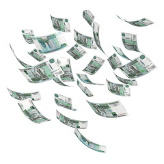 Money rain falling banknotes isolated on white png