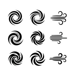 Windy swirls and air flows in black and white